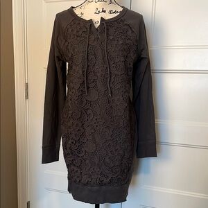 NWT Maurices Gray Long Sleeve Crew Neck Sweatshirt Dress Size Medium